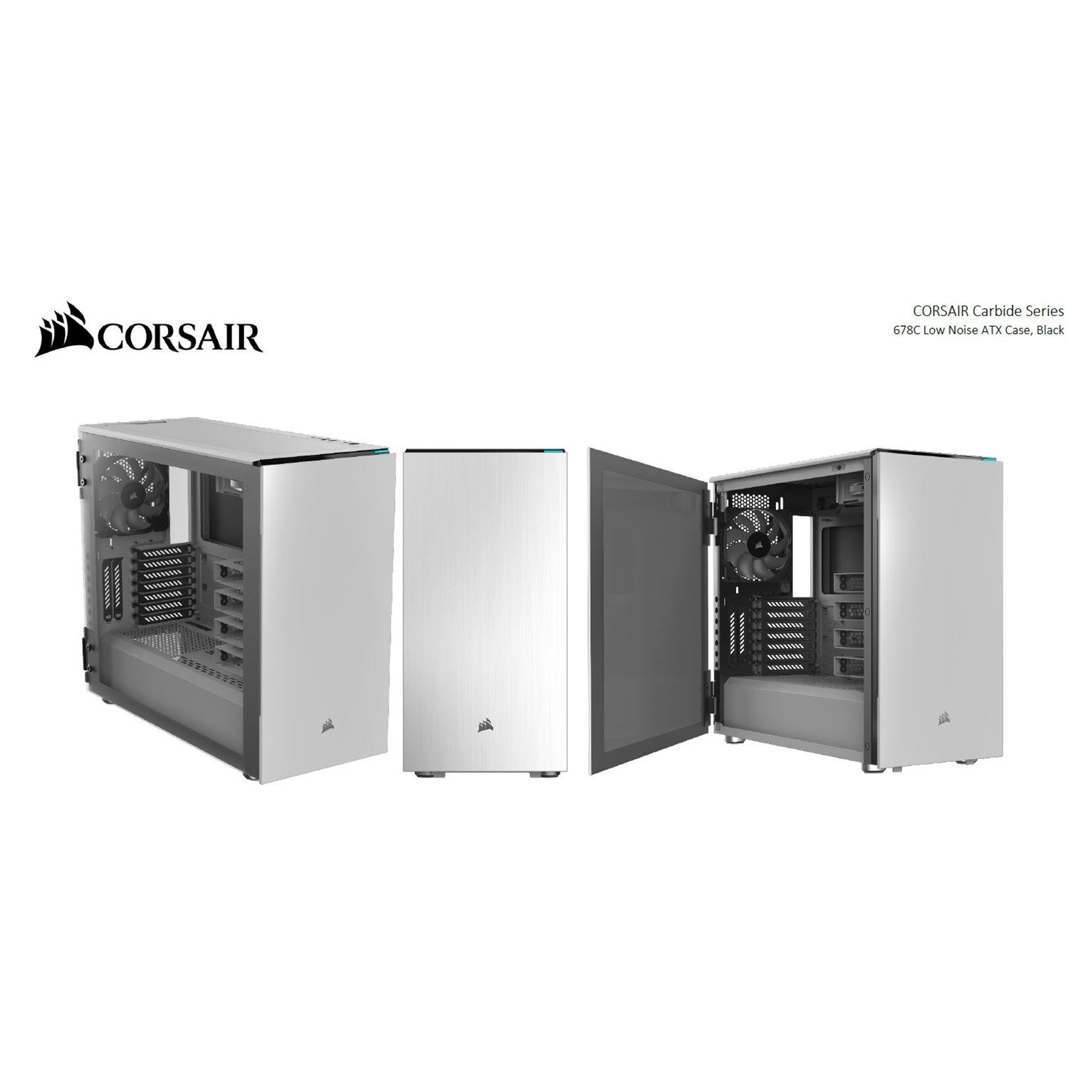 Corsair Carbide 678C Computer Case - ATX Motherboard Supported - White