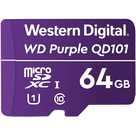 Western Digital WD Purple Micro SD, 64 GB, No Cache / Buffer,3 Years Warranty