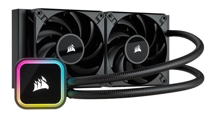 Corsair H100i Elite 240MM Radiator, 2X ML120 RGB PWM Fans, Ultra Bright RGB Pump Head. Liquid Cooling. Black. 5 YRS Warranty.