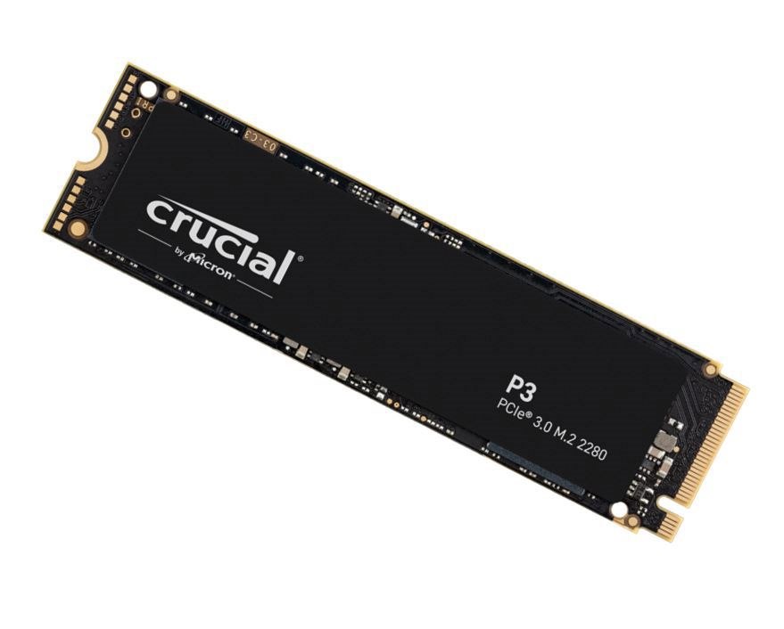 Crucial P3 1TB Gen3 NVMe SSD 3500/3000 MB/s R/W 220TBW 650K/700K Iops 1.5M HRS MTTF Full-Drive Encryption M.2 PCIe3 5YRS