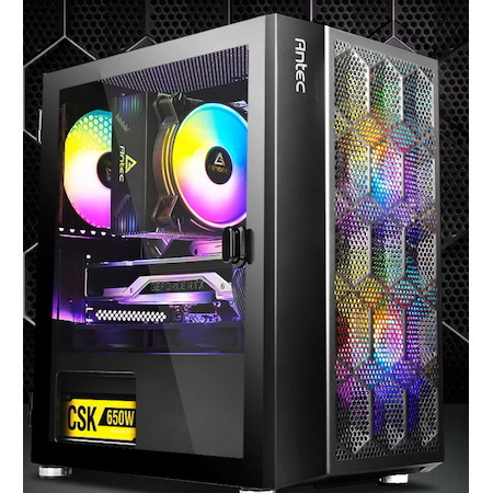 Antec NX200M RGB M-Atx, Itx Case, 3X FRGB Fan. Large Mesh Front For Excellent Cooling, Side Window, 1X 12CM Fan Included, Radiator 240MM. Gpu 275MM