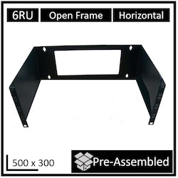 LDR Open Frame 6U Wall Mount Frame (500MM X 300MM) - Black Metal Construction