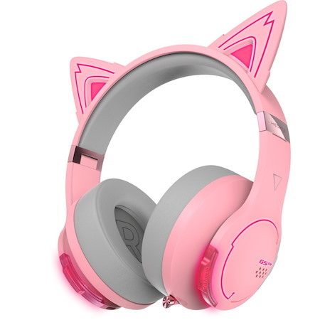 Edifier G5BT Cat Pink Hi-Res Bluetooth Gaming Headset With Hi-Res, Low Latency 45MS (+5MS), RGB Lighting, Multi-Mode, Bluetooth V5.2/Aux