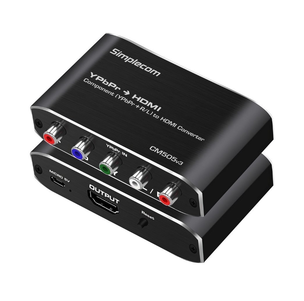 Simplecom CM505v3 Component (YPbPr + Stereo R/L) To Hdmi Converter Full HD 1080P