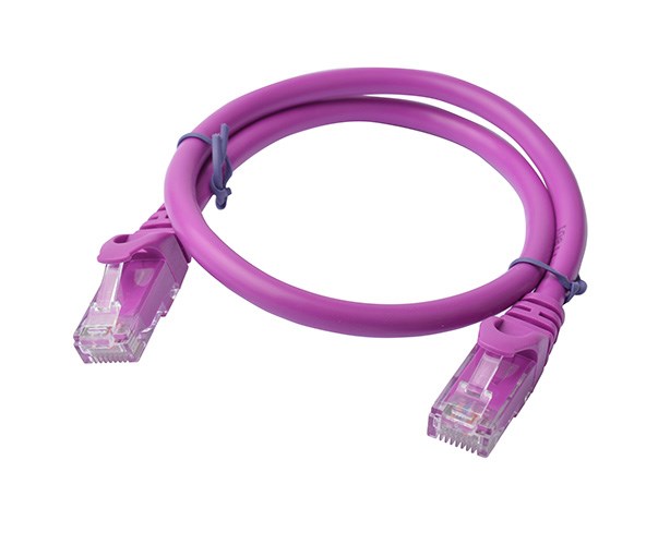 8Ware 8WR Cab Nw-Cat6a-0.5M-Snagless-Purple