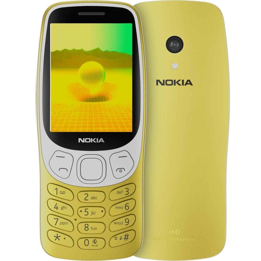 Nokia 3210 128 MB Feature Phone - 2.4" TFT LCD QVGA 240 x 320 - Cortex A71 GHz - 64 MB RAM - 4G - Y2K Gold