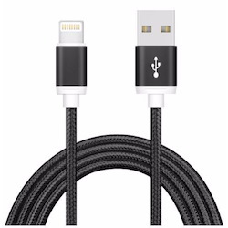 Astrotek 2M Usb Lightning Data SYNC Charger Black Cable For iPhone 7S 7 Plus 6S 6 Plus 5 5S iPad Air Mini iPod