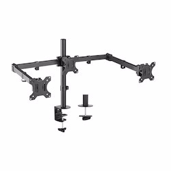BrateckTriple Screens Economical Double Joint Articulating Steel Monitor Arms, Extended Arms & Free Rotated Double Joint,Fit Most 13'-27' Up To 7KG.
