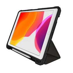 Cygnett WorkMate Evolution Apple iPad 10.2' Protective Case - Black/Charcoal (Cy3076cpwor), 360° Heavy Duty Protection, Multiple Viewing Angles