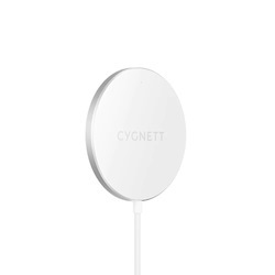Cygnett MagCharge Magnetic Wireless Charging Cable (2M) - White (CY3758CYMCC), Supports Qi Wireless Charging & MagSafe, Up To 15W Fast Charging