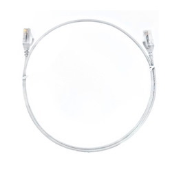 8Ware Cat6 Ultra Thin Slim Cable 15M - White Color Premium RJ45 Ethernet Network Lan Utp Patch Cord 26Awg For Data Only, Not PoE