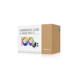 DeepCool Gammaxx L240 A-Rgb White (1700 Bracket Included) 2 X Argb PWM Fans, Anti-Leak, Intel LGA2066/2011-v3/2011/1700/1200/1151/1150/1155 Amd Am4