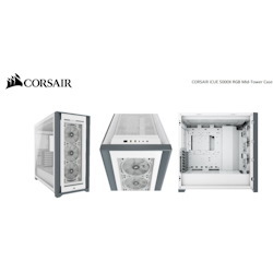 Corsair 5000X RGB TG E-Atx, Atx, Usb Type-C, 3X 120MM TGB Front, Radiator 360MM. 7+2 Pci, 4X 2.5' SSD, 2X 3.5' HDD. Vga 420MM. White Tower Case