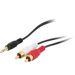 Pro2 2M Stereo 3.5MM Plug To 2 X Red White Rca Cable