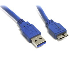 8Ware Usb 3.0 Certified Cable - Usb A Male To Micro-USB B Male, Blue 2M