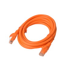 8Ware Cat 6A Utp Ethernet Cable, Snagless 160 2M Orange