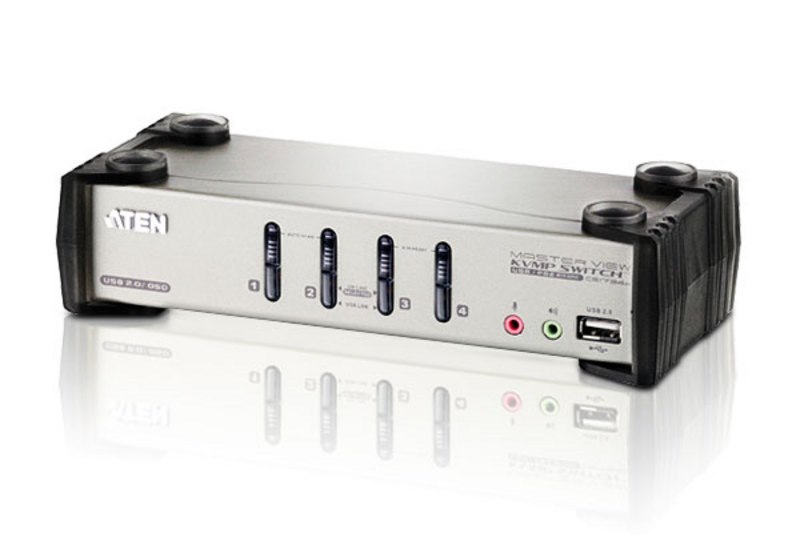 Aten 4 Port Usb KVMP Switch With Audio And Osd / Usb 2.0 Hub - Cables Included