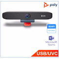 Poly Studio P15 Personal Video Conf Bar, 4K, 4X Zoom W/ Noiseblock - Cert MS Teams & Zoom