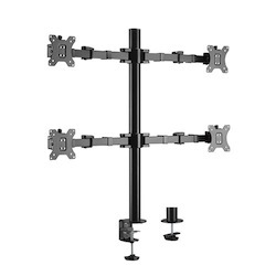 Brateck Quad Monitors Affordable Steel Articulating Monitor Arm Fit Most 17'-32' Monitors Up To 9KG Per Screen