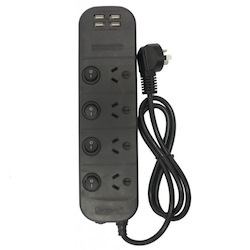 Jackson 4 Outlet Individually Switched Power Board W/ 4 X Usb