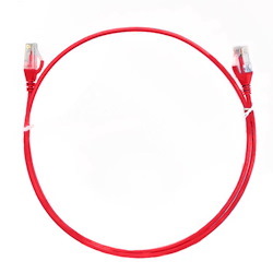 4Cabling 0.25M Cat 6 Ultra Thin LSZH Ethernet Network Cables: Red