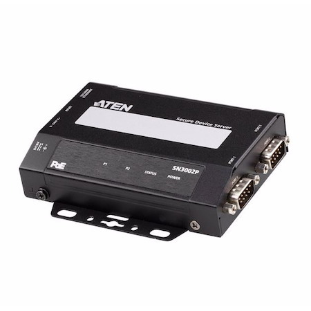 Aten SN3002P 2-Port RS-232 Secure Device Server With PoE, Secured Operation Modes, Third-Party Authentication, Ip Address Filter