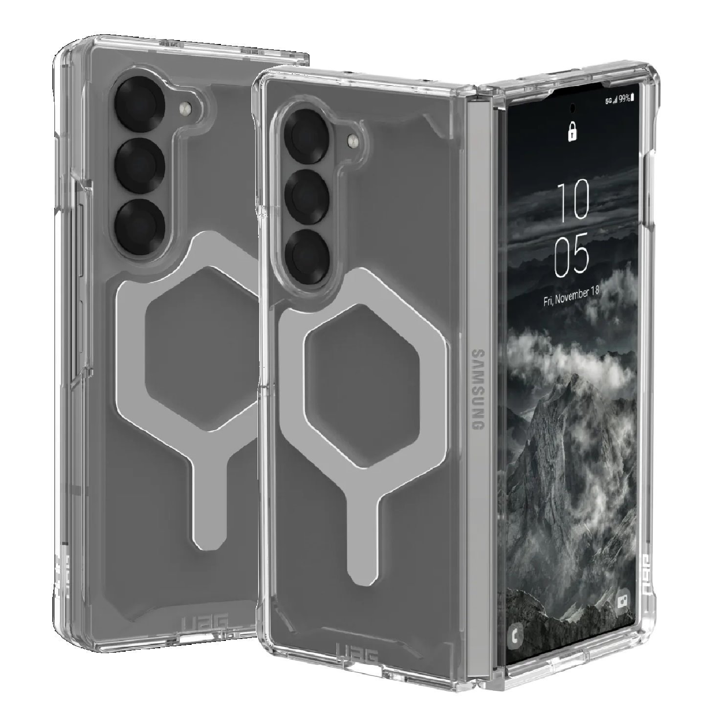 Uag Plyo Pro Samsung Galaxy Z Fold6 Case - Ice/Silver (214453114333), Drop+ Military Standard,Raised Screen Surround, Air-Soft Corners, Anti-Yellowing