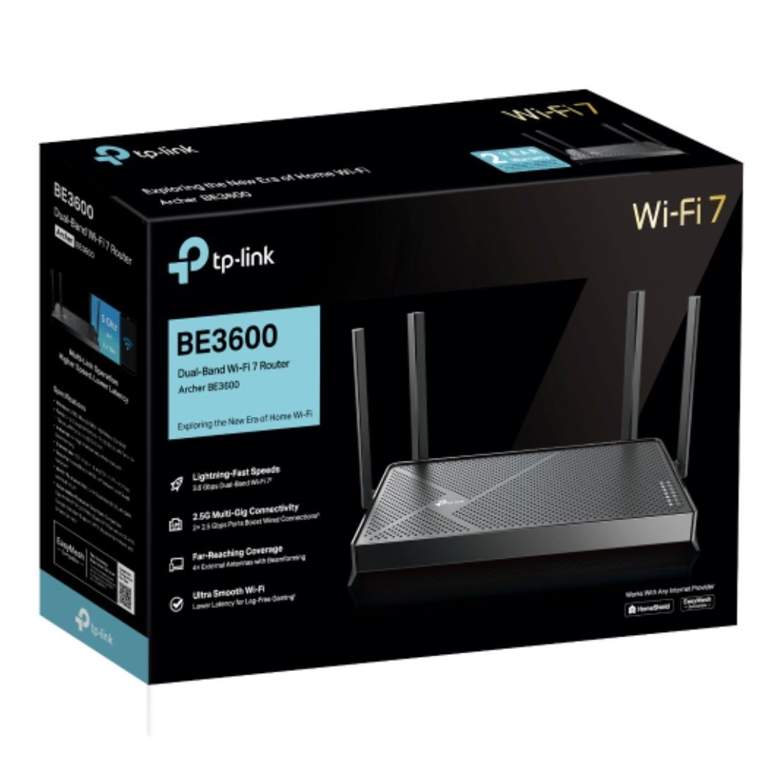 TP-Link Archer Be3600 Be3600 Dual-Band Wi-Fi 7 Router