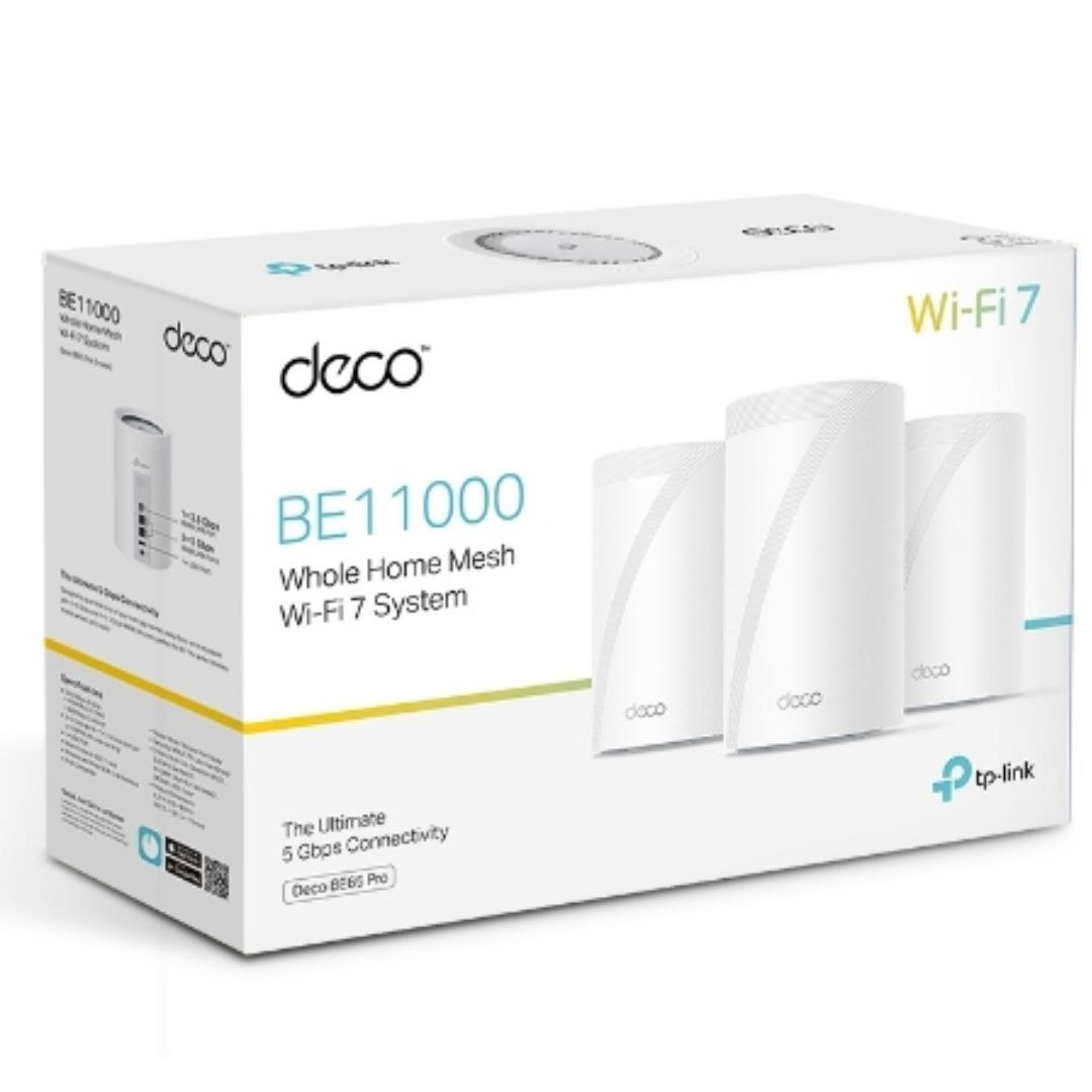 TP-Link Deco Be65 Pro(3-Pack) Be11000 Whole Home Mesh WiFi 7 System