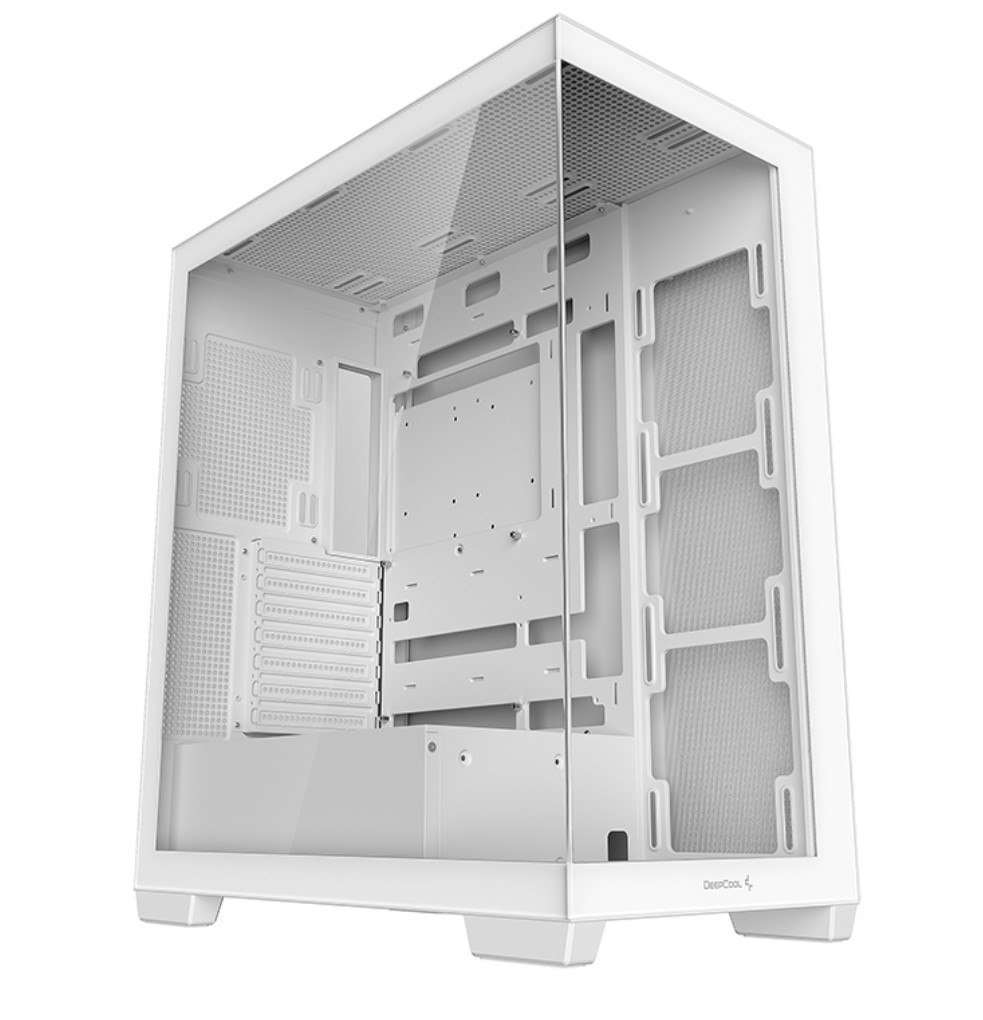 DeepCool CG580 WH Panoramic Atx Mid-Tower Case, Support Up To 2X 360MM Radiators And 9 X120MM Fans, Front 2X Usb3.0, And Audio I/O Panel