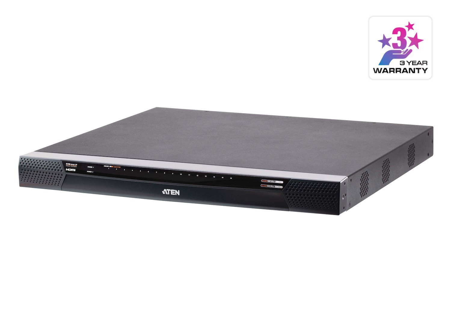 Aten 1-Local/2-Remote Access 16-Port Multi-Interface Cat 5 KVM Over Ip Switch