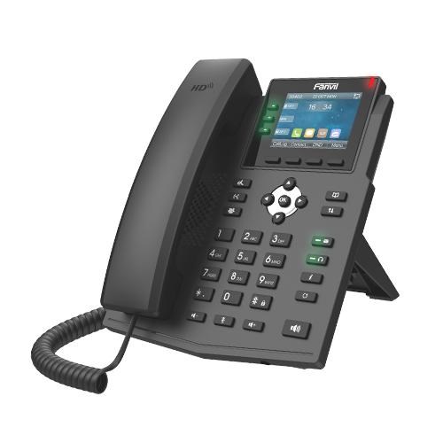 Fanvil X3u Pro Enterprise Ip Phone - 2.8' Colour Screen, 3 Lines, No DSS Buttons, Dual Gigabit Nic