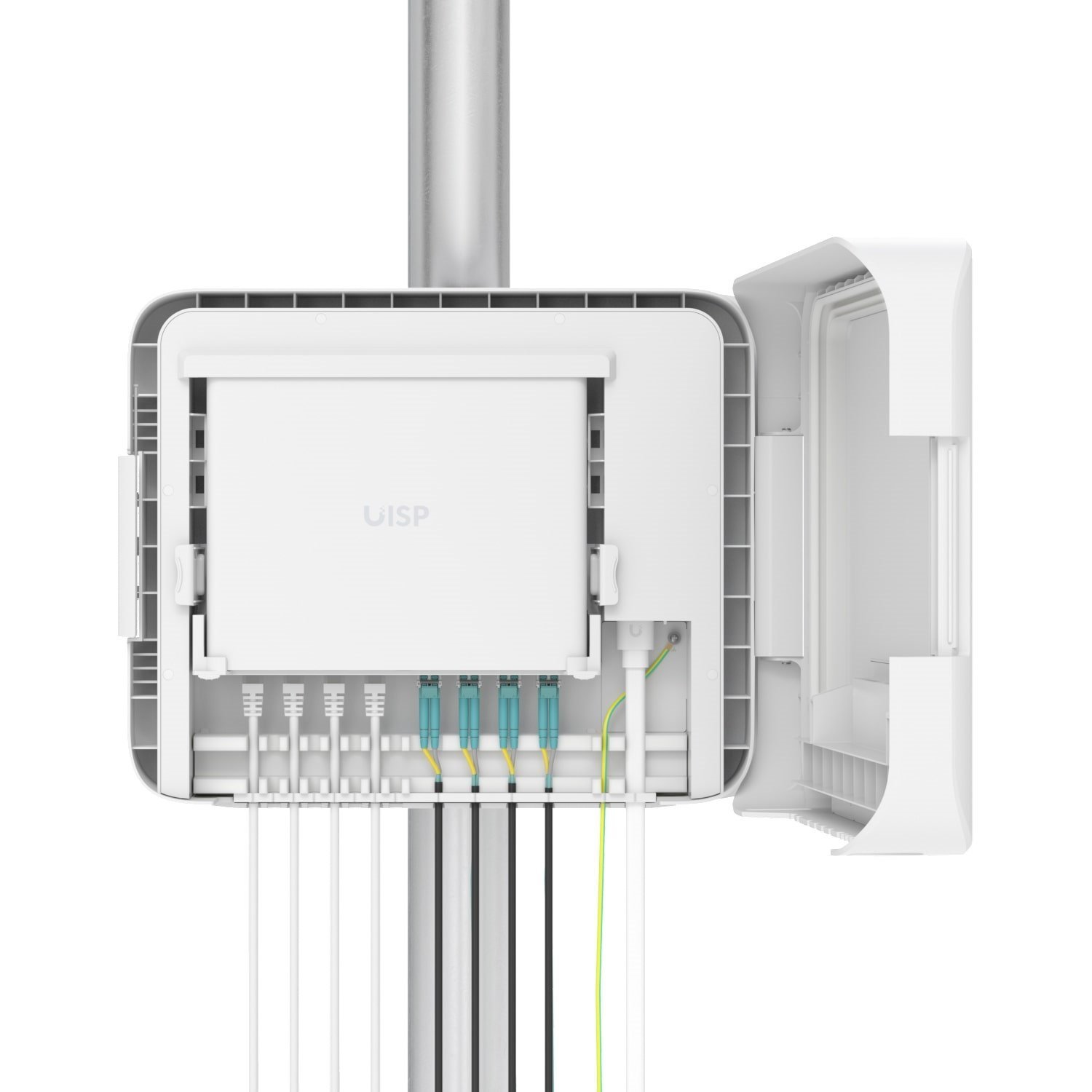 Ubiquiti Uisp Box Plus, IPX6-rated Water Resistance, Enclosure For Uisp Switch Plus, Pole /Wall-mount, Includes Fiber Strain Relief Kit, Incl 2Yr Warr