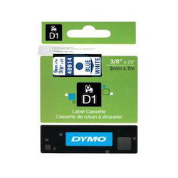 Dymo D1 Label Cassette 9MM X 7M - Blue On White