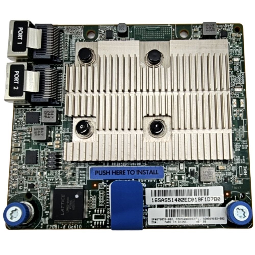 HPE Smart Array E208i-a SAS Controller - 12Gb/s SAS, Serial ATA/600 - PCI Express 3.0 x8 - 0 Byte - Plug-in Module