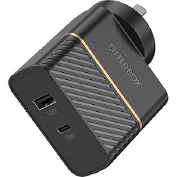 OtterBox Fast Charge Dual Port Wall Charger Usb-C And Usb-A 30W (Type I) Black Shimmer- Rugged And Built To Outlast, Ultra-Safe, Highly Efficient