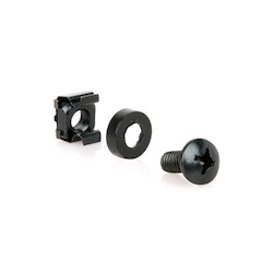 Serveredge Heavy Duty M6 Cage Nuts Washer & Screw Set : Pack Of 100 : Black