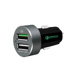 Mbeat&#174; QuickBoost S Dual Port Qualcomm Certified Quick Charge 2.0 And Smart Usb Car Charger
