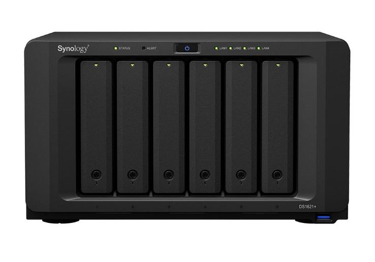 Synology DiskStation DS1621+ 6-Bay 3.5" Diskless 4xGbE Nas Amd Ryzen Quad Core 2.2GHz,4GB Ram, 3xUSB3,2x eSATA,Built In NVMe,3 YR WTY