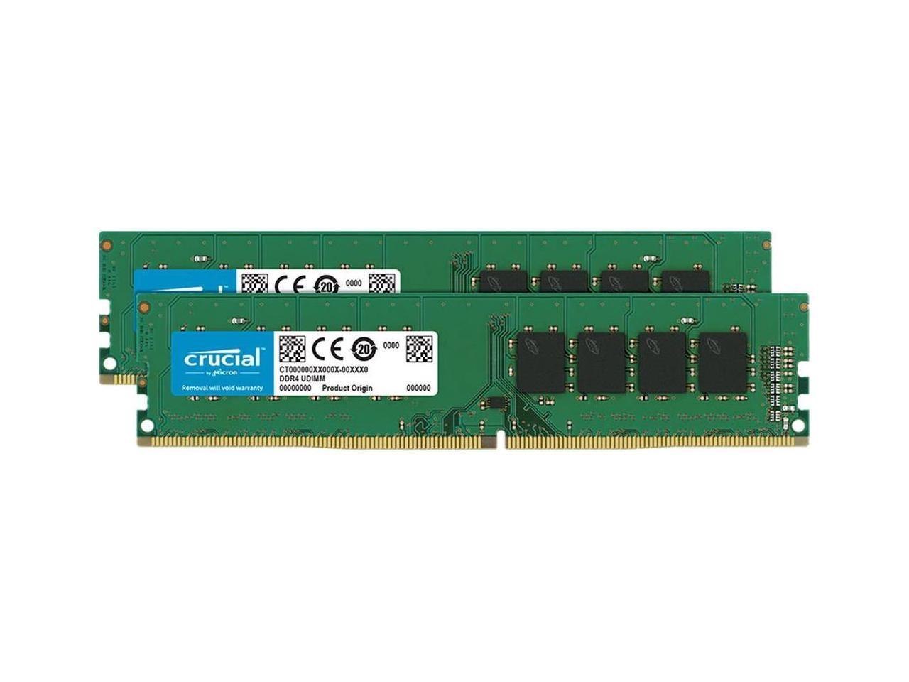 Crucial 8GB (2x4GB) DDR4 2666MHz 288-Pin Udimm Memory Module Kit