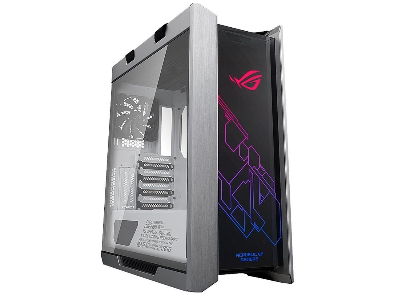 Asus Rog Strix Helios GX601 White Edition RGB Mid-Tower Computer Case For Atx/ Eatx Motherboards With Tempered Glass