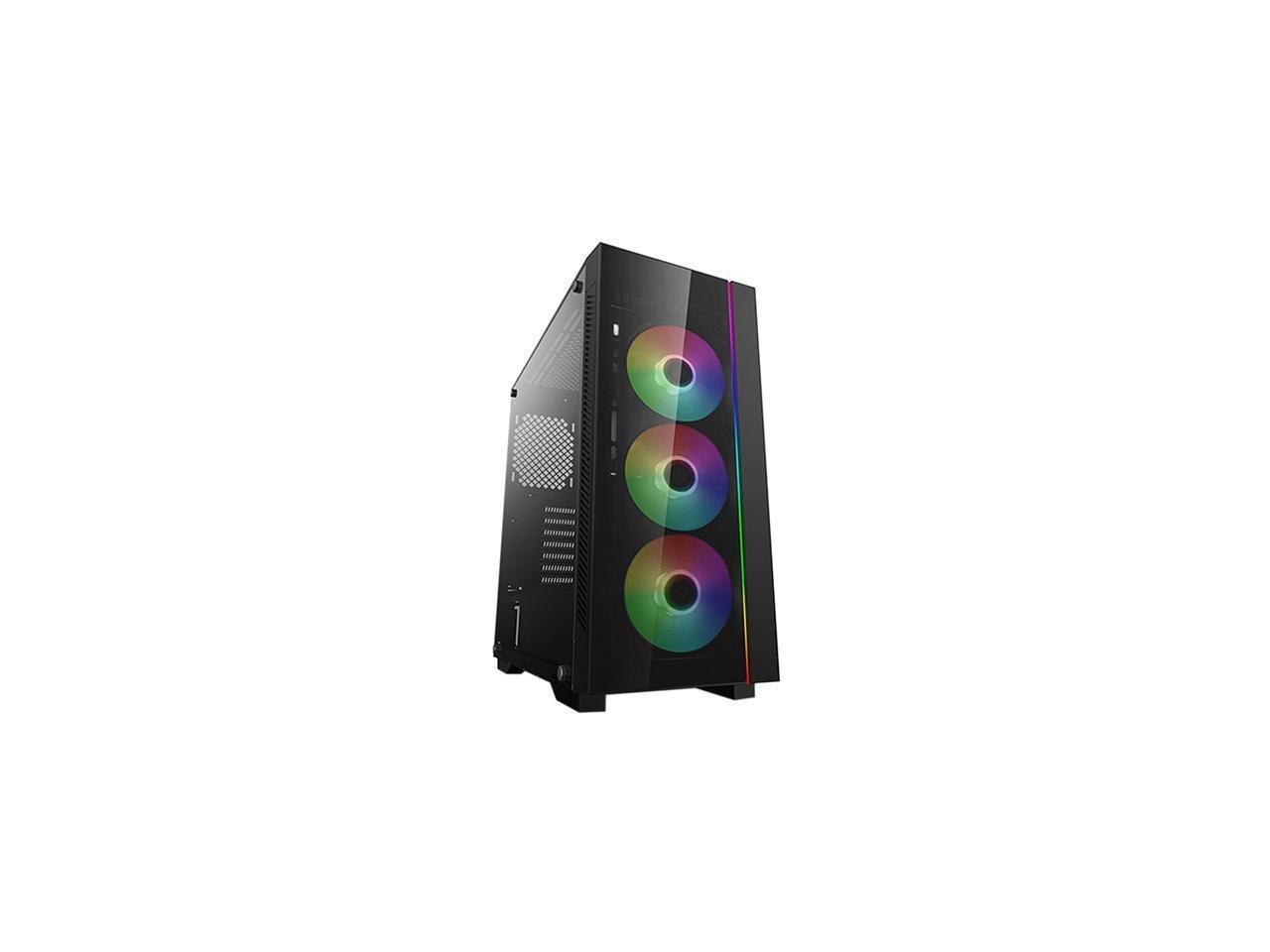 Deepcool Matrexx 55 V3 Add-Rgb 3F Dp-Atx-Matrexx55v3-Ar-3F Black ABS+SPCC+Tempered Glass Atx Mid Tower Computer Case Atx PS2 (Maximum Length: 170MM) Power Supply