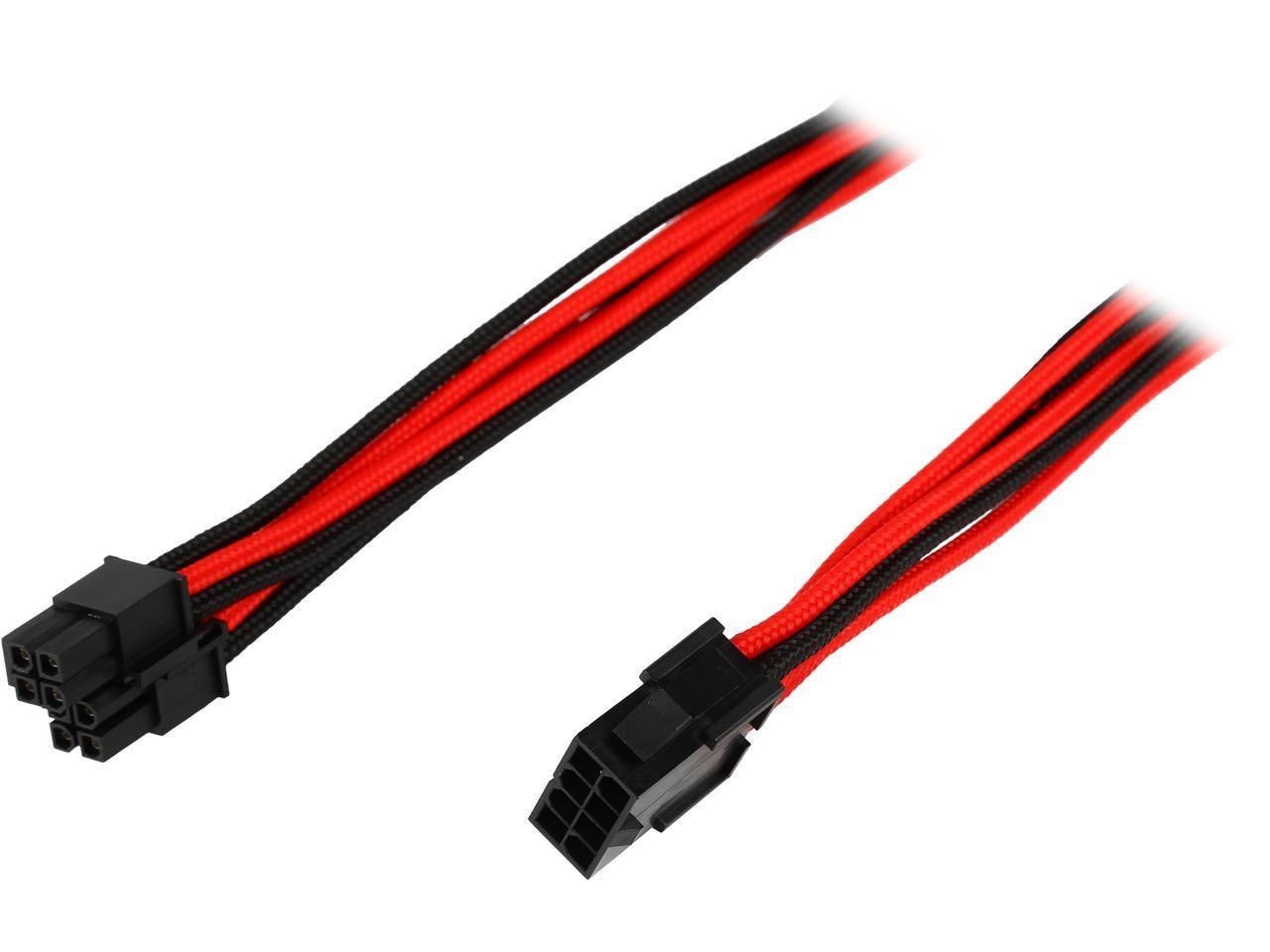 Phanteks PH-CB8P_BR 1.64 FT. (0.50M) 8 To 8 (4+4 )Pin M/B Premium Sleeved Extension Cable