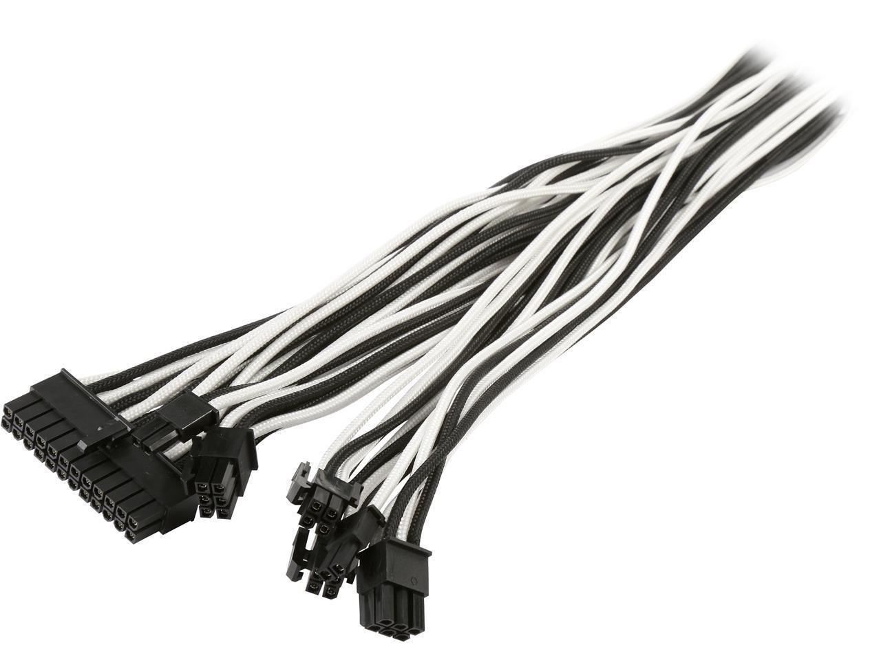 Phanteks Ph-Cb-Cmbo_Bw 1.64 FT. (0.50M) 24 Pin/ 8Pin (4+4) M/B