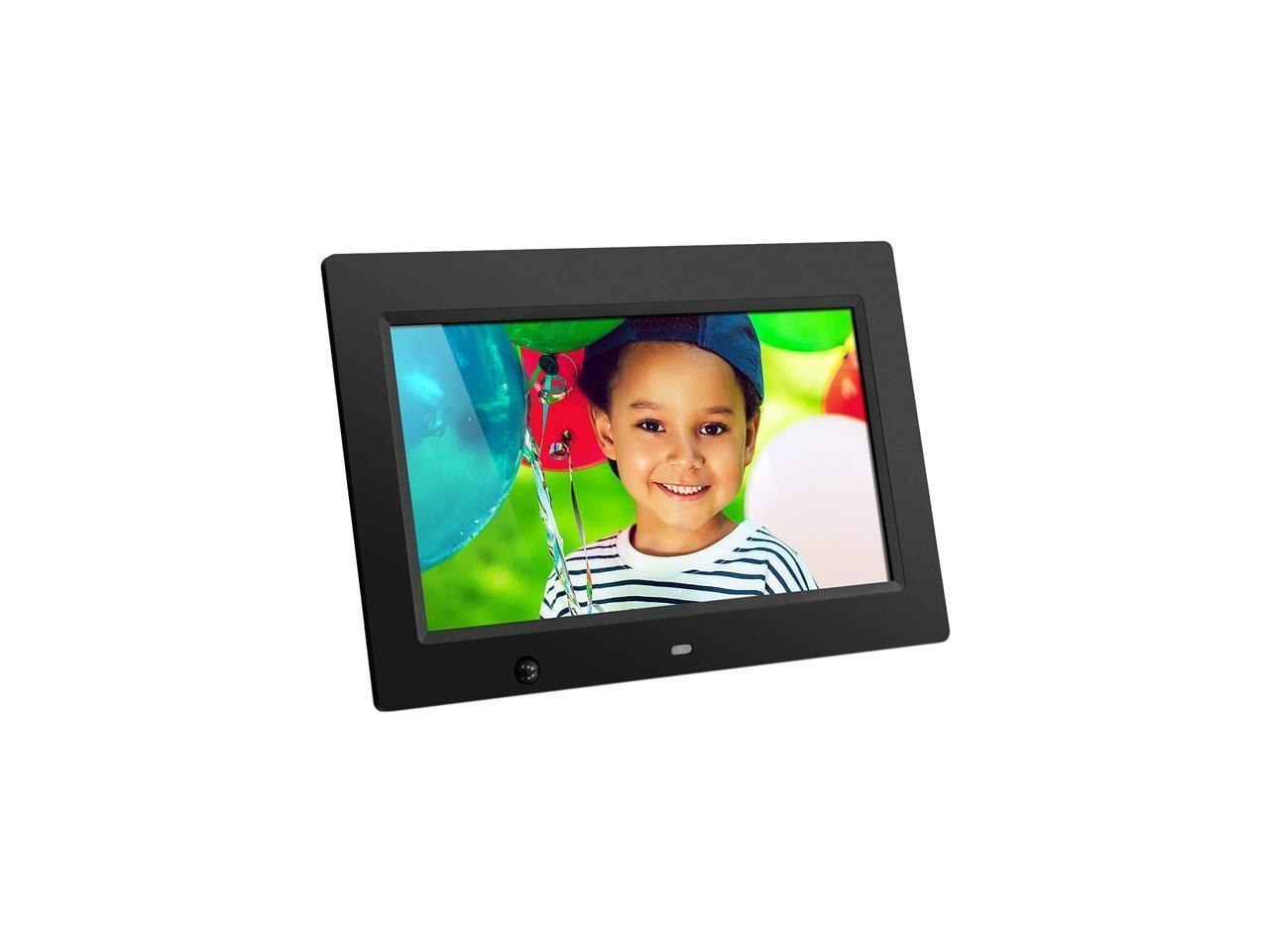 Aluratek Admsf310f Aluratek 10 Inch Digital Photo Frame With Motion Sensor And 4GB Built-In Memory - 10" LCD Digital Frame - Black - 1024 X 600 - Cable - 16:9 - Autostart Slideshow