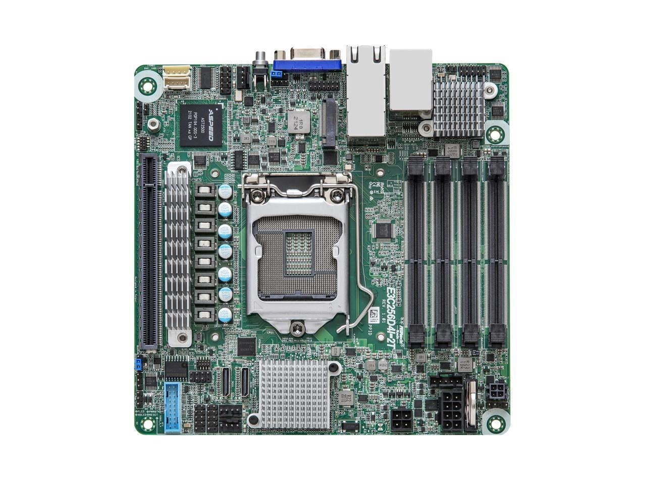 AsRock Rack E3c256d4i-2T Mini Itx Server Motherboard