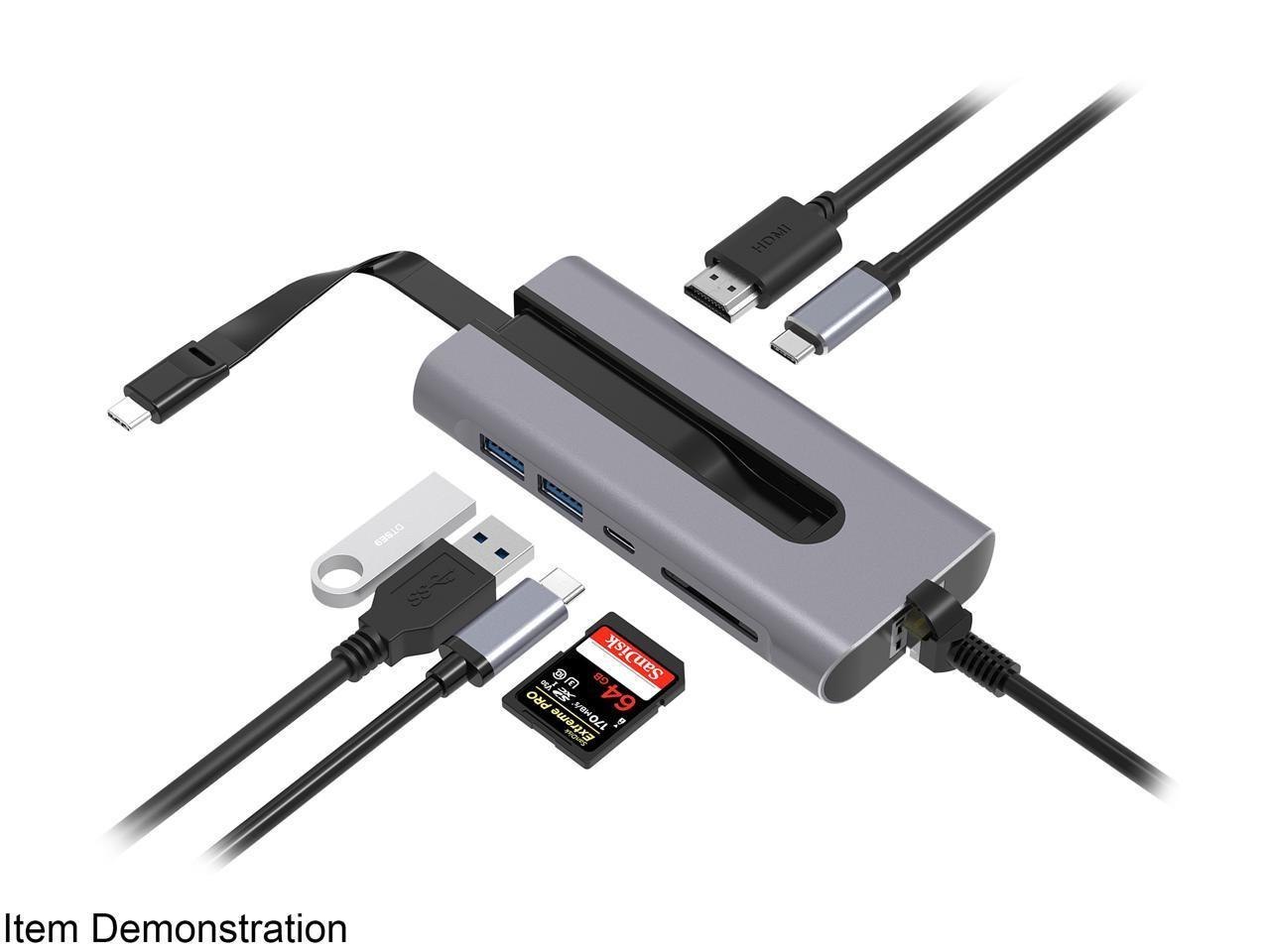 Rosewill 7-Port Portable Usb-C Mini Hub Docking Station