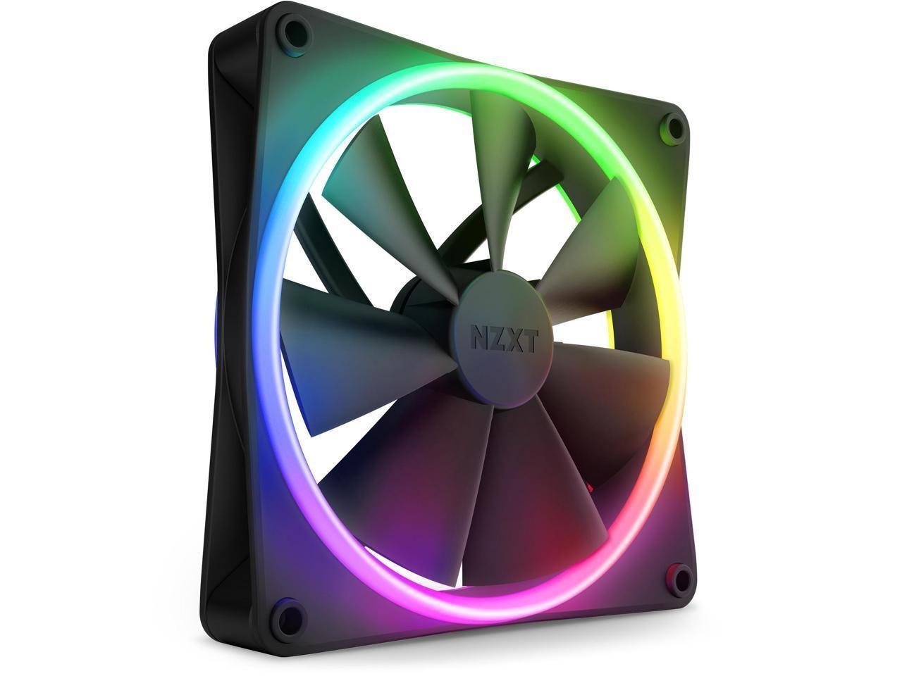 NZXT F140RGB Duo - 140MM Dual-Sided RGB Fan - Single Pack (Black)