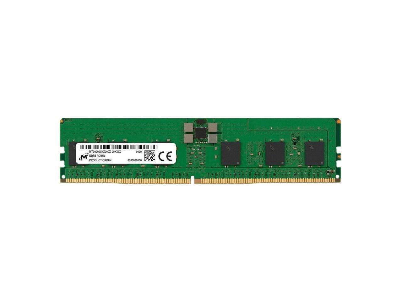 Crucial 16GB DDR5 Sdram - Ecc - Registered - DDR5 4800 - Single Rank -CL40 - 1.10V - Server Memory