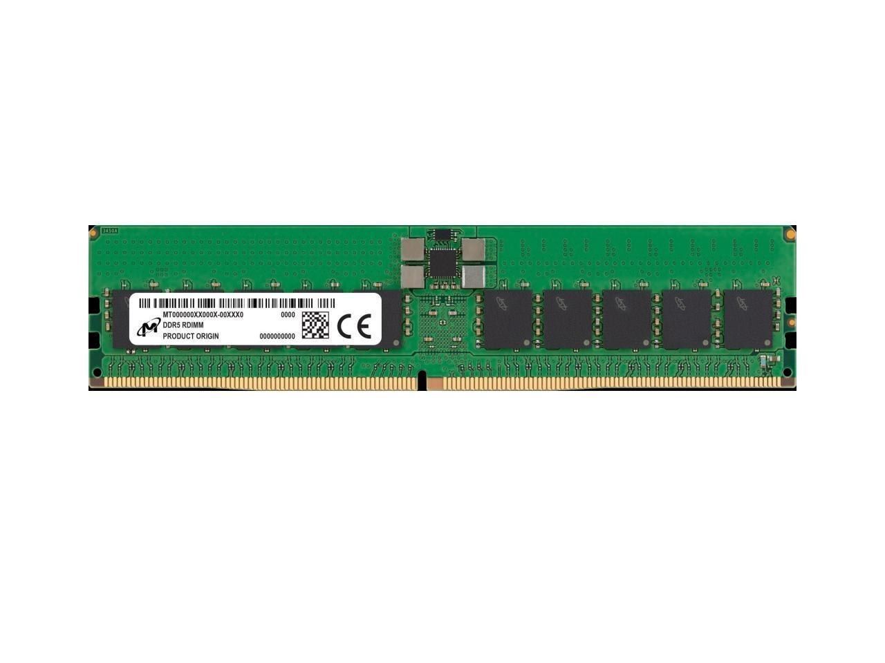 Crucial Micron 32GB Server Workstation Memory - DDR5 4800MHz - Rdimm - Registered - 2Rx8 - CL40